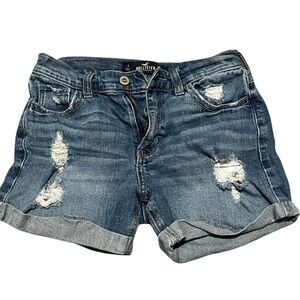 Hollister high rise midi shorts